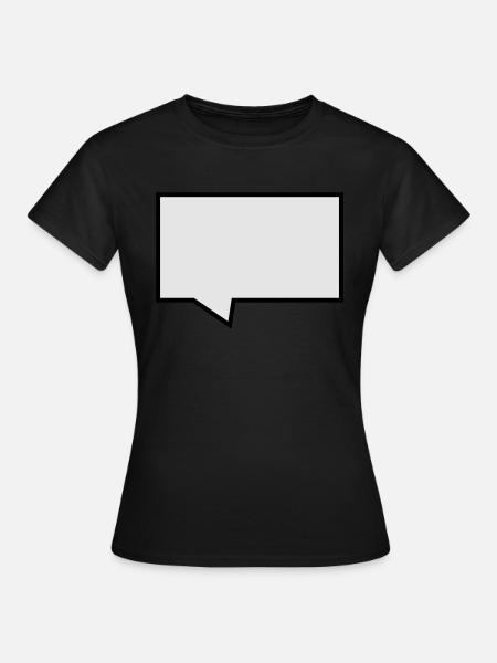 Sprechblase - Frauen T-Shirt - Schwarz