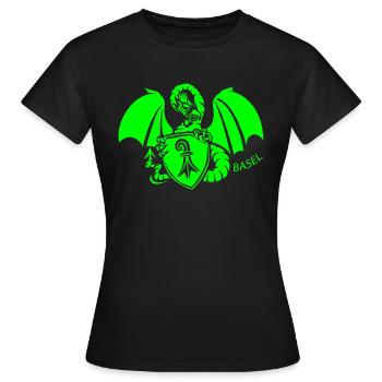 BASEL - Frauen T-Shirt - Schwarz - Vorne - AI Model Female 172 dark (172cm)