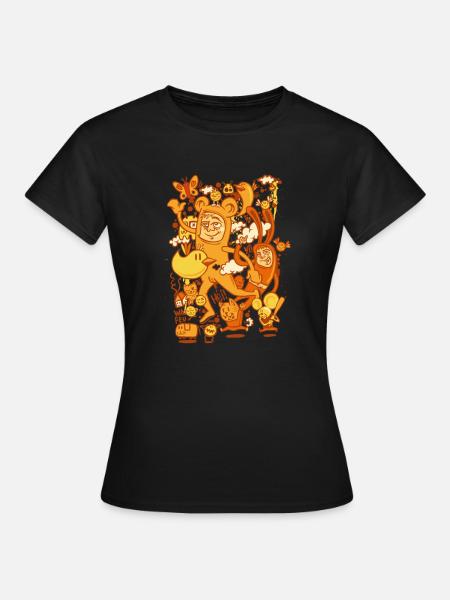 Schmetterlingsjagd - Frauen T-Shirt - Schwarz
