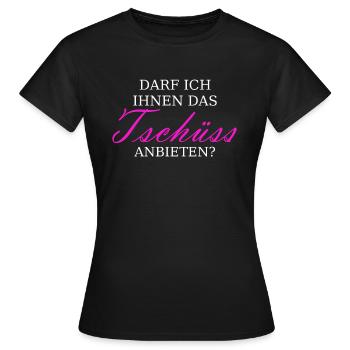 Tschüss anbieten - Frauen T-Shirt - Schwarz - Vorne - AI Model Female 172 dark (172cm)