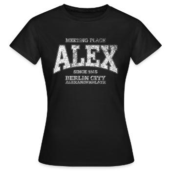 Alex Berlin Alexanderplatz (extrême blanc ancien) - T-shirt Femme - noir - Devant - AI Model Female 172 dark (172cm)