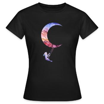 moon swing - Women's T-Shirt - black - Front - AI Model Female 172 dark (172cm)