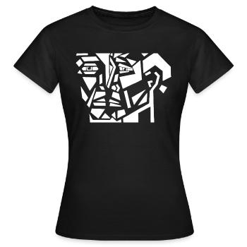 Graffiti Gesichter Urban Streetart Geschidee - Frauen T-Shirt - Schwarz - Vorne - AI Model Female 172 dark (172cm)