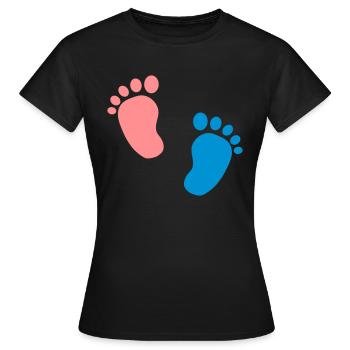 pieds de bébé - T-shirt Femme - noir - Devant - AI Model Female 172 dark (172cm)