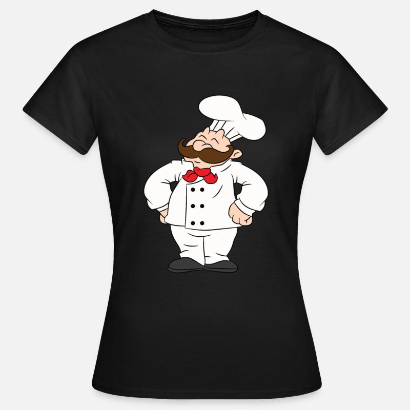 Koch, Küchenchef, Chefkoch, Pizzabäcker, Bäcker - Frauen T-Shirt - Schwarz