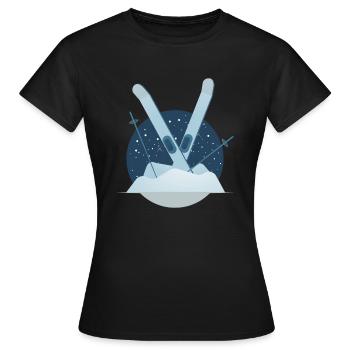 Ski, ski - T-shirt Femme - noir - Devant - AI Model Female 172 dark (172cm)