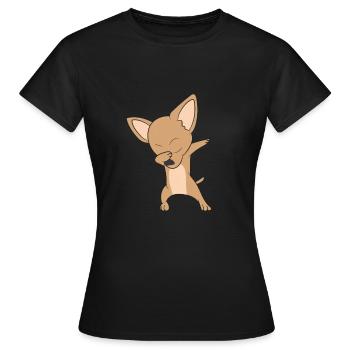 Chihuahua Dab - Frauen T-Shirt - Schwarz - Vorne - AI Model Female 172 dark (172cm)