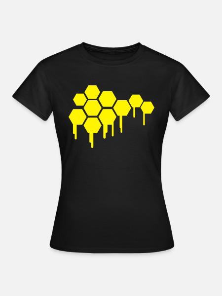 honigwaben - Frauen T-Shirt - Schwarz