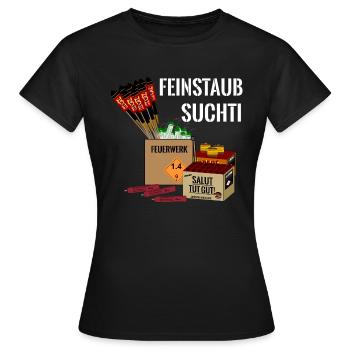 Pyro Feuerwerk - Frauen T-Shirt - Schwarz - Vorne - AI Model Female 172 dark (172cm)