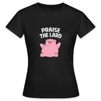 Louange le saindoux - Cochon / Cochon - T-shirt Femme - noir - Devant - AI Model Female 172 dark (172cm)