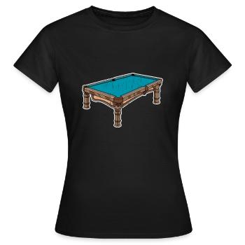 Boules de billard - T-shirt Femme - noir - Devant - AI Model Female 172 dark (172cm)