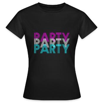 Party - Frauen T-Shirt - Schwarz - Vorne - AI Model Female 172 dark (172cm)