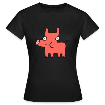 Petit cochon Ito - T-shirt Femme - noir - Devant - AI Model Female 172 dark (172cm)