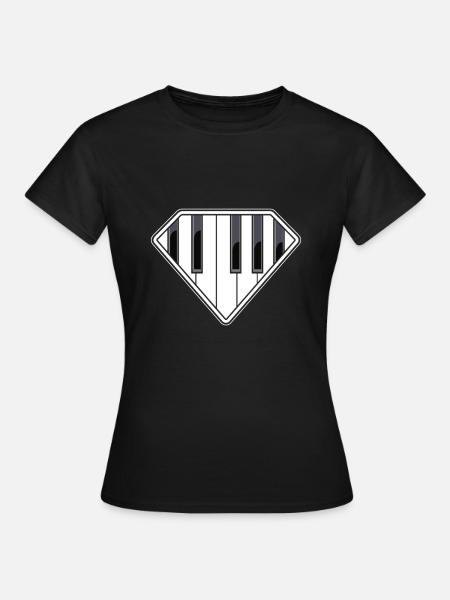 Piano - Diamant Super Pianiste - T-shirt Femme - noir