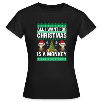 Noël laid - T-shirt Femme - noir - Devant - AI Model Female 172 dark (172cm)