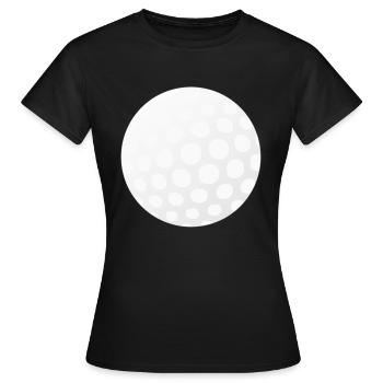 Balle de golf - T-shirt Femme - noir - Devant - AI Model Female 172 dark (172cm)