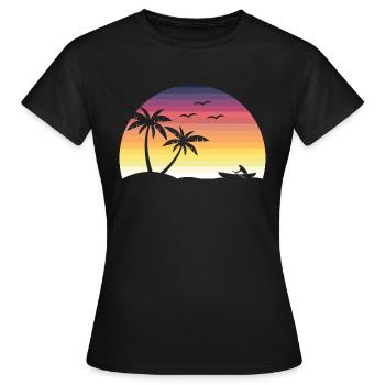SPRING SUNSET - T-shirt Femme - noir - Devant - AI Model Female 172 dark (172cm)