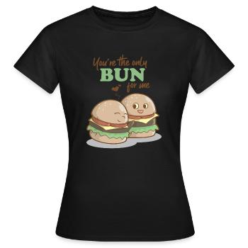 You Are The Only Bun For Me Valentines Day Food - Women's T-Shirt - black - Front - AI Model Female 172 dark (172cm)