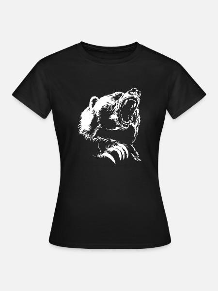 Bärenbaby? Süß!Seine Mama?Süß!Na ja, auf ihre Art. - Frauen T-Shirt - Schwarz