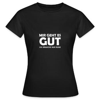 J'ai besoin de repos! Pour les stressés ou autistes - T-shirt Femme - noir - Devant - AI Model Female 172 dark (172cm)