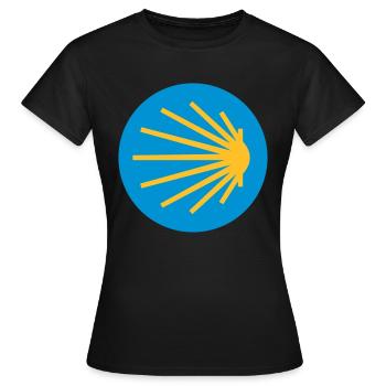 pétoncle classique ronde - T-shirt Femme - noir - Devant - AI Model Female 172 dark (172cm)
