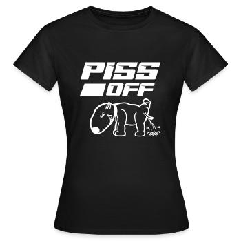 Piss Off - T-shirt Femme - noir - Devant - AI Model Female 172 dark (172cm)