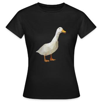 Gans - Polygon / Dreieck - Frauen T-Shirt - Schwarz - Vorne - AI Model Female 172 dark (172cm)
