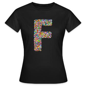 F - T-shirt Femme - noir - Devant - AI Model Female 172 dark (172cm)
