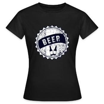 Bière - T-shirt Femme - noir - Devant - AI Model Female 172 dark (172cm)