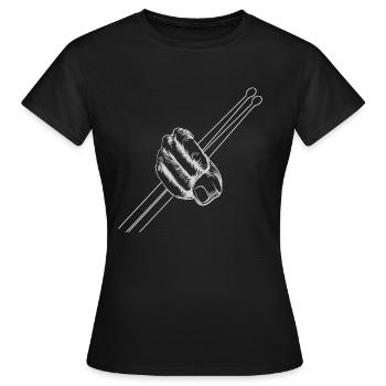 Drummer Drumsticks - Frauen T-Shirt - Schwarz - Vorne - AI Model Female 172 dark (172cm)