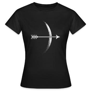 Tir à l'arc tir à l'arc tir à l'arc lune - T-shirt Femme - noir - Devant - AI Model Female 172 dark (172cm)