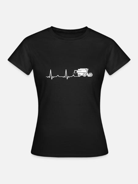 Agriculteur moissonneuse-batteuse agriculteur agriculture tracteur - T-shirt Femme - noir