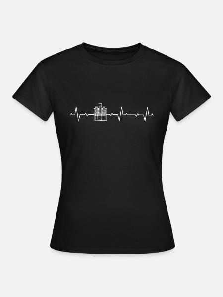 Orgel Pfeifenorgel Kirchenmusiker Organisten - Frauen T-Shirt - Schwarz