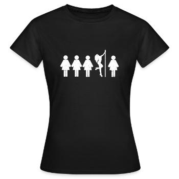 Pole Dance Dancing Pole Dance Pole Dancer - Women's T-Shirt - black - Front - AI Model Female 172 dark (172cm)