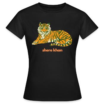 SHERE KHAN - Frauen T-Shirt - Schwarz - Vorne - AI Model Female 172 dark (172cm)