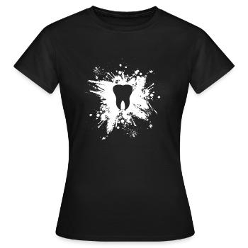 Dentiste dentiste Dentiste Dentiste Dentiste Dentiste Dents Dents - T-shirt Femme - noir - Devant - AI Model Female 172 dark (172cm)