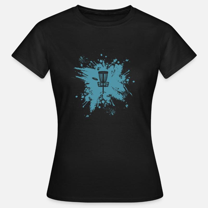 Disc Golf Flugscheibe Discgolfer Geschenk - Frauen T-Shirt - Schwarz