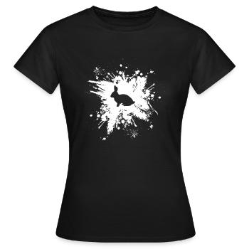 Rabbit Rabbit Rabbit - Women's T-Shirt - black - Front - AI Model Female 172 dark (172cm)