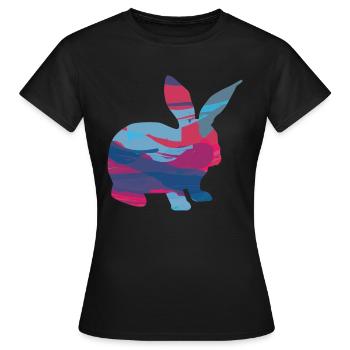 Rabbit Rabbit Rabbit - Women's T-Shirt - black - Front - AI Model Female 172 dark (172cm)