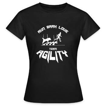 Agility Chiens Sports Chiens Agility Training Shirt - T-shirt Femme - noir - Devant - AI Model Female 172 dark (172cm)