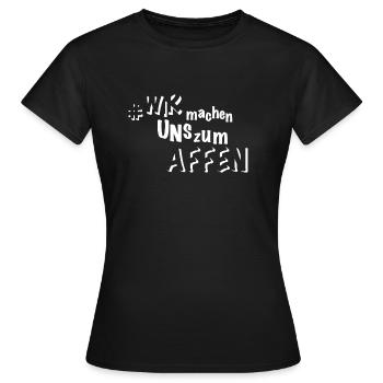 Stift & Block - Frauen T-Shirt - Schwarz - Vorne - AI Model Female 172 dark (172cm)