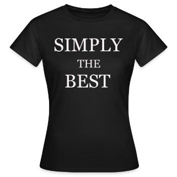 simply the best - Frauen T-Shirt - Schwarz - Vorne - AI Model Female 172 dark (172cm)