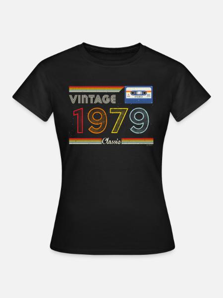 Vintage Cassette 1979 - Women's T-Shirt - black