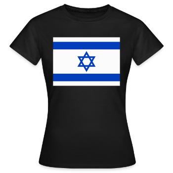 Drapeau Israel / Israel flag - T-shirt Femme - noir - Devant - AI Model Female 172 dark (172cm)