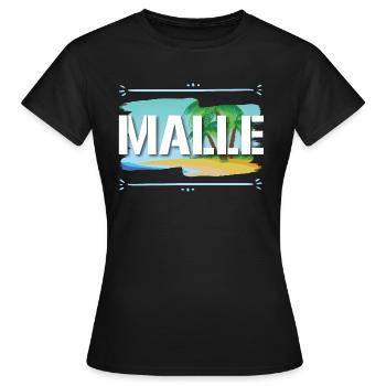 Malle - T-shirt Femme - noir - Devant - AI Model Female 172 dark (172cm)