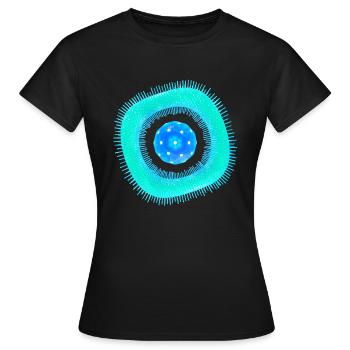 Abstrakte Zelle - Frauen T-Shirt - Schwarz - Vorne - AI Model Female 172 dark (172cm)