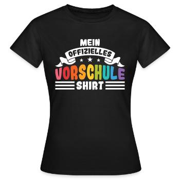 Vorschule Anfang Schulstart Geschenk - Frauen T-Shirt - Schwarz - Vorne - AI Model Female 172 dark (172cm)