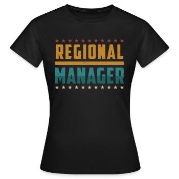 Regional Manager - Frauen T-Shirt - Schwarz - Vorne - AI Model Female 172 dark (172cm)