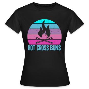 Hot Cross Buns - Women's T-Shirt - black - Front - AI Model Female 172 dark (172cm)