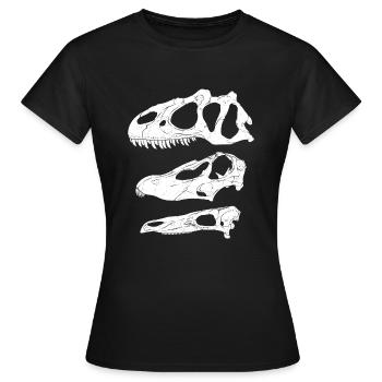 Allosaurus Diplodocus Stegosaurus - T-shirt Femme - noir - Devant - AI Model Female 172 dark (172cm)